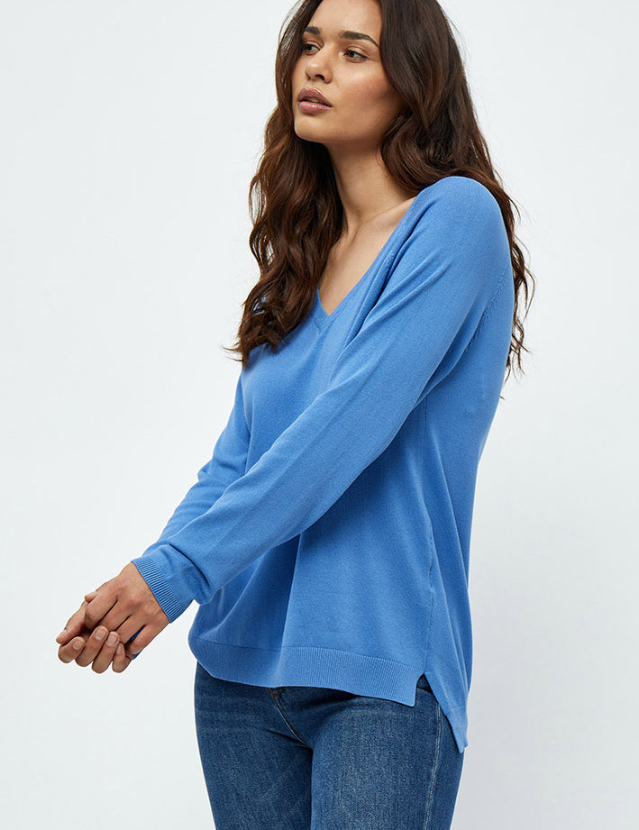 Peppercorn PCTana V Knit Pullover Pullover 2993 Marina Blue
