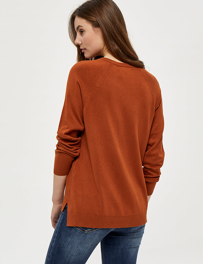 Peppercorn PCTana V Knit Pullover Pullover 5351 Glazed Ginger
