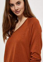 Peppercorn PCTana V Knit Pullover Pullover 5351 Glazed Ginger