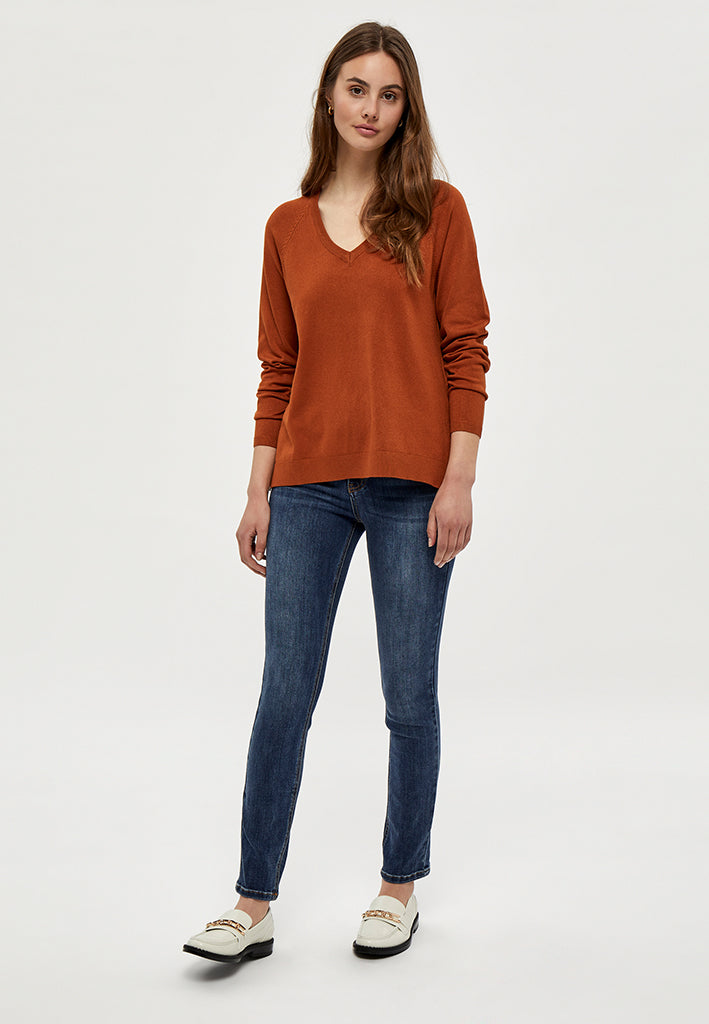 Peppercorn PCTana V Knit Pullover Pullover 5351 Glazed Ginger