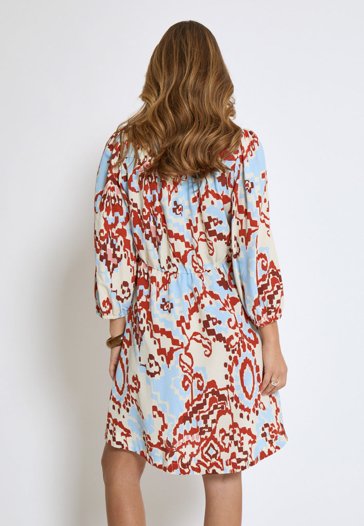 Peppercorn PCTiana V Dress Dress 6308P Mecca Orange Print