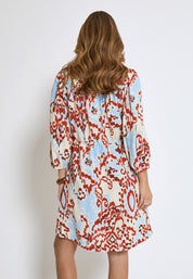 Peppercorn PCTiana V Dress Dress 6308P Mecca Orange Print