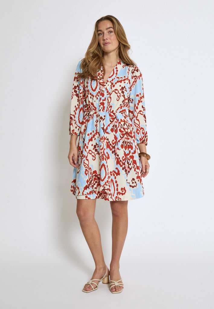 Peppercorn PCTiana V Dress Dress 6308P Mecca Orange Print