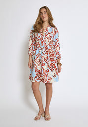 Peppercorn PCTiana V Dress Dress 6308P Mecca Orange Print