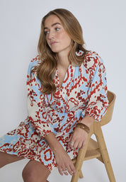 Peppercorn PCTiana V Dress Dress 6308P Mecca Orange Print