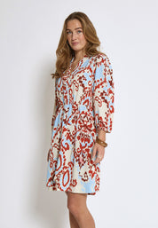 Peppercorn PCTiana V Dress Dress 6308P Mecca Orange Print