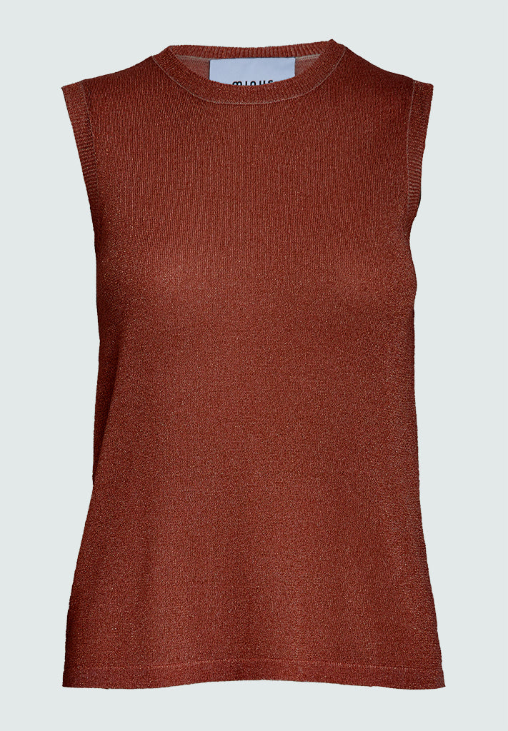 Minus Raka knit top Top 4800MET Smoked Paprika Met.