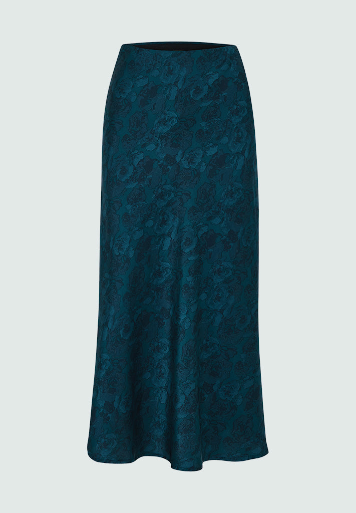 Peppercorn Raya Mid-Calf Length Skirt Skirt 2114P Ocean Depth Print