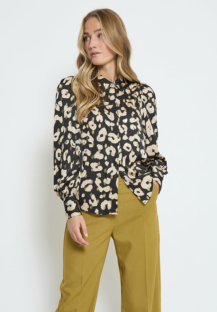 Peppercorn Rimona Giada Shirt Shirt 9000P Black Print