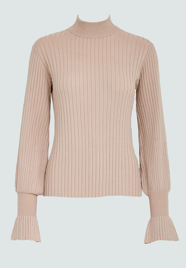 Peppercorn Rosalia High Neck Knit Pullover Pullover 2105 Feather Gray