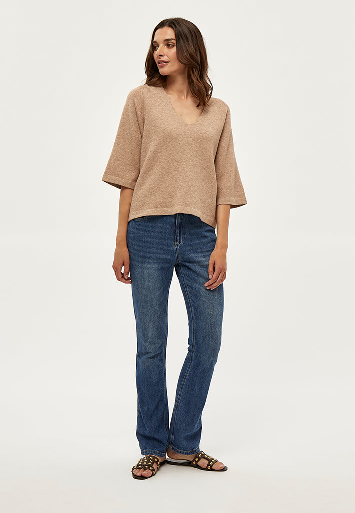 Peppercorn PCRosalia Knit Pullover Pullover 0273M Warm Sand Melange