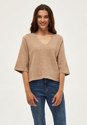 Peppercorn PCRosalia Knit Pullover Pullover 0273M Warm Sand Melange