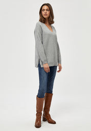 Peppercorn PCRosalia Knit Pullover Pullover 8242 LIGHT GREY MEL.