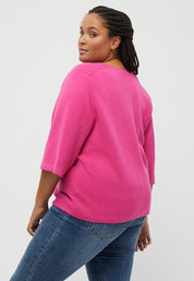Peppercorn Rosalia Knit Pullover Curve Pullover 4122 Magenta Pink
