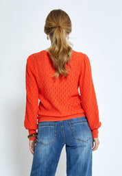 Peppercorn Rosalia Puff Sleeve Knit Pullover Pullover 4071 GRENADINE