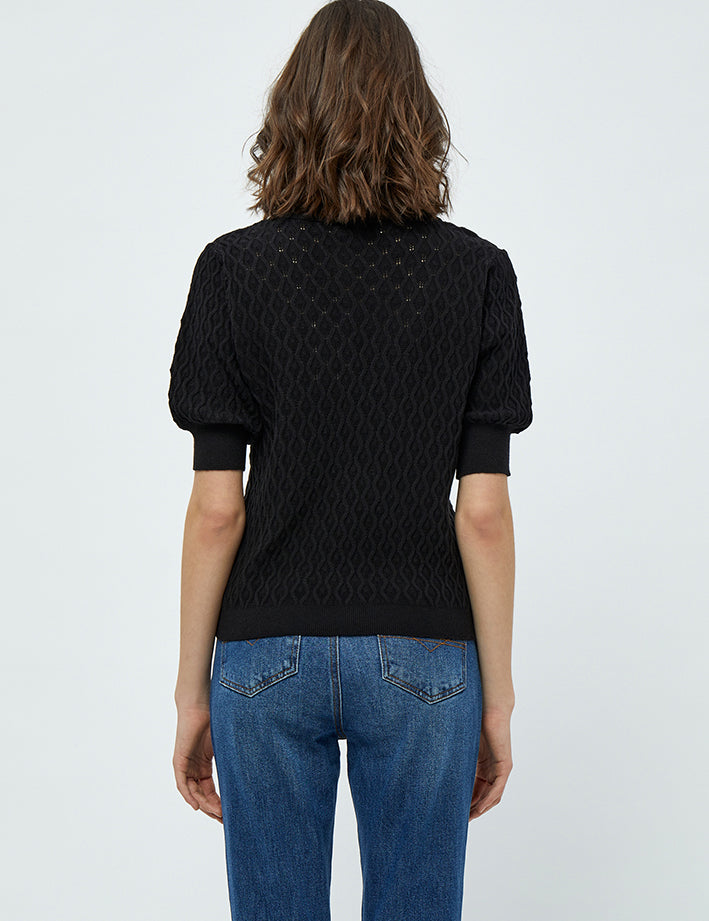 Peppercorn PCRosalia Knit T-Shirt T-Shirt 9000 Black