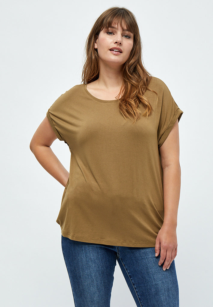 Peppercorn Rosalinda Malucca T-shirt Curve T-Shirt 5944 Ermine Brown