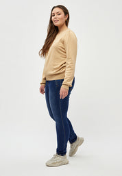 Peppercorn PCTana Knit Pullover Curve Pullover 0273M Warm Sand Melange