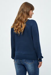 Peppercorn PCTana Knit Pullover Curve Pullover 1550 NAVY