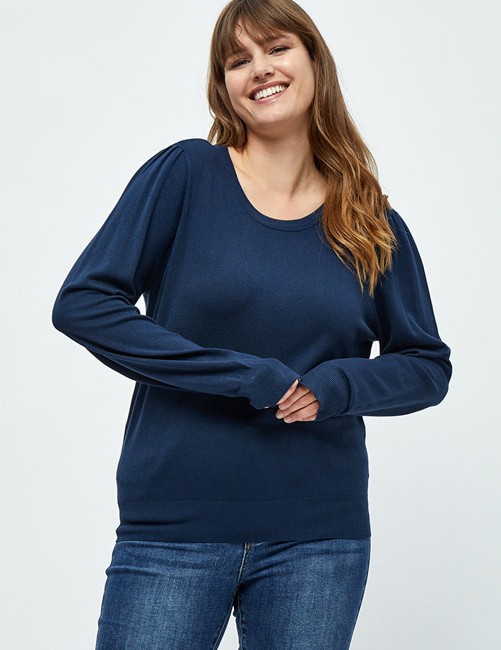 Peppercorn PCTana Knit Pullover Curve Pullover 1550 NAVY