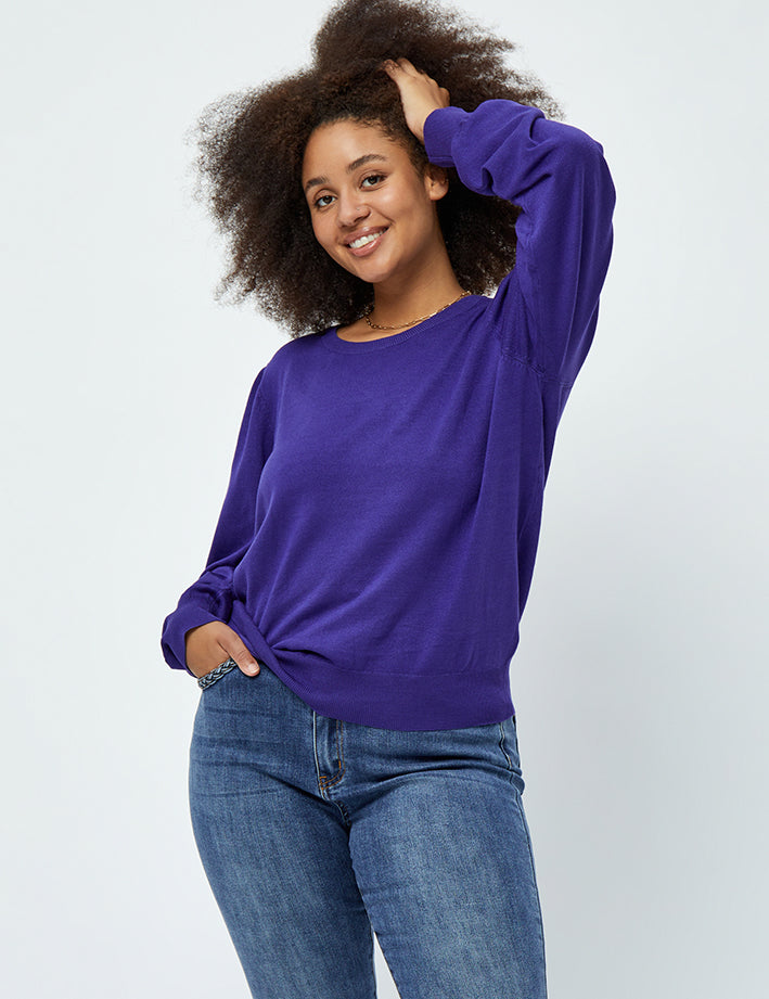 Peppercorn PCTana Knit Pullover Curve Pullover 2011 Navy Purple