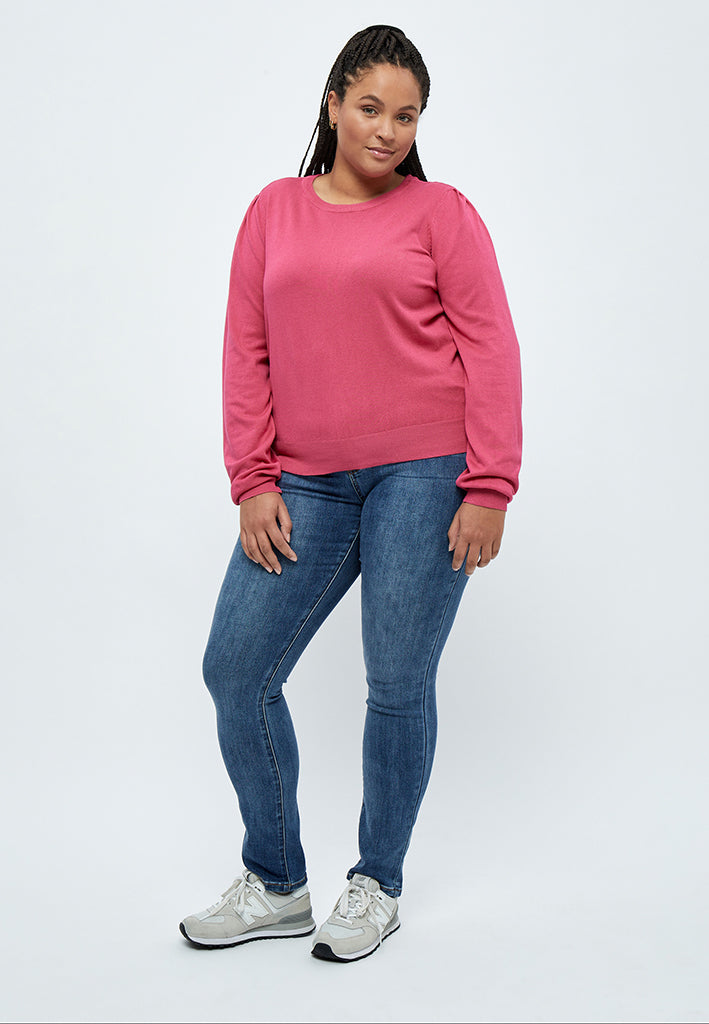 Peppercorn PCTana Knit Pullover Curve Pullover 4004 Carmine Pink