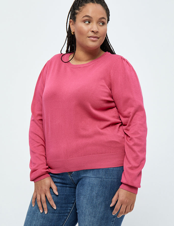 Peppercorn PCTana Knit Pullover Curve Pullover 4004 Carmine Pink