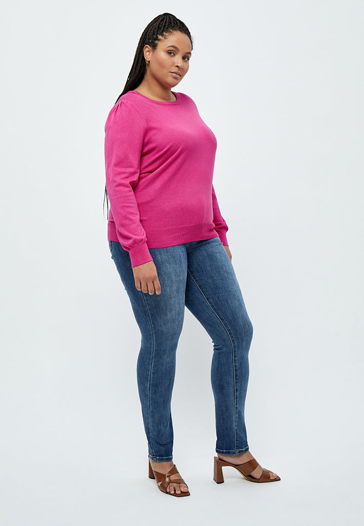 Peppercorn PCTana Knit Pullover Curve Pullover 4122 Magenta Pink