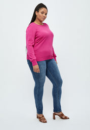Peppercorn PCTana Knit Pullover Curve Pullover 4122 Magenta Pink