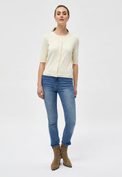 Peppercorn Tana Short Sleeve Cardigan 9 Cardigans 0023 Seedpearl Cream