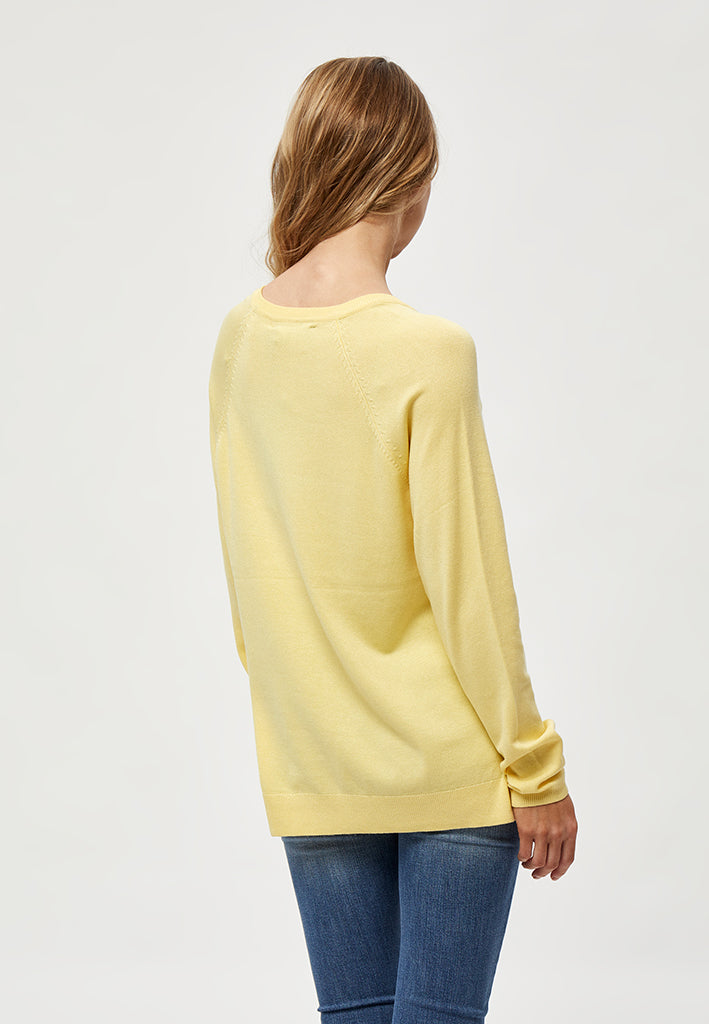 Peppercorn PCTana V Knit Pullover Pullover 6040 PALE YELLOW