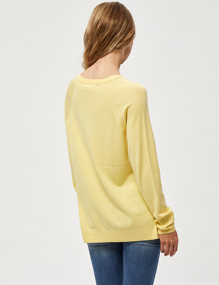 Peppercorn PCTana V Knit Pullover Pullover 6040 PALE YELLOW