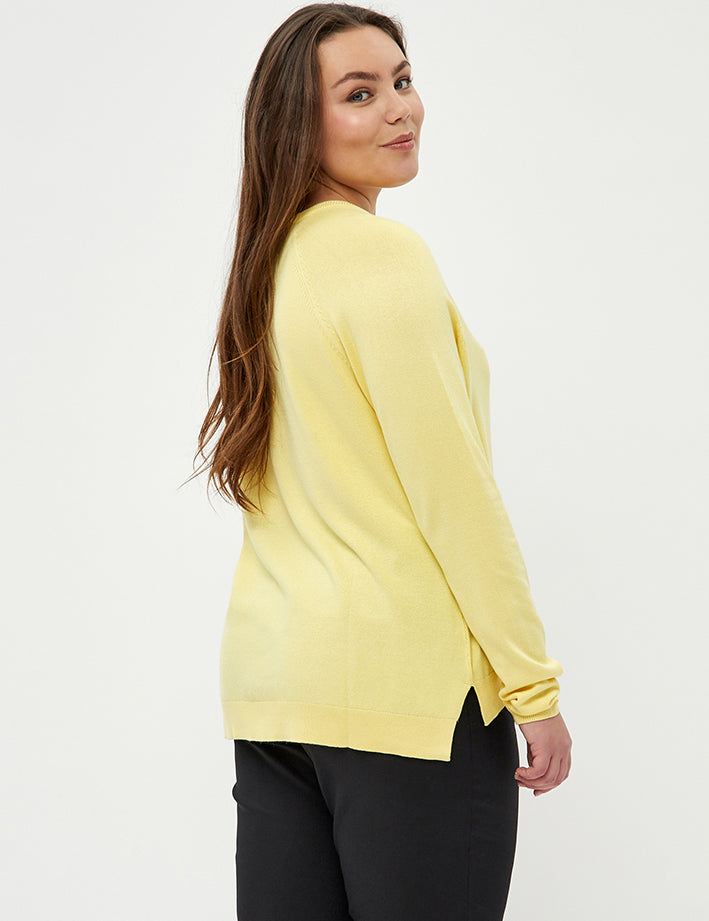 Peppercorn PCTana Pullover Curve Pullover 6040 PALE YELLOW