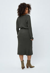Peppercorn Tana Wrap Dress Curve Dress 3655 Beluga Green