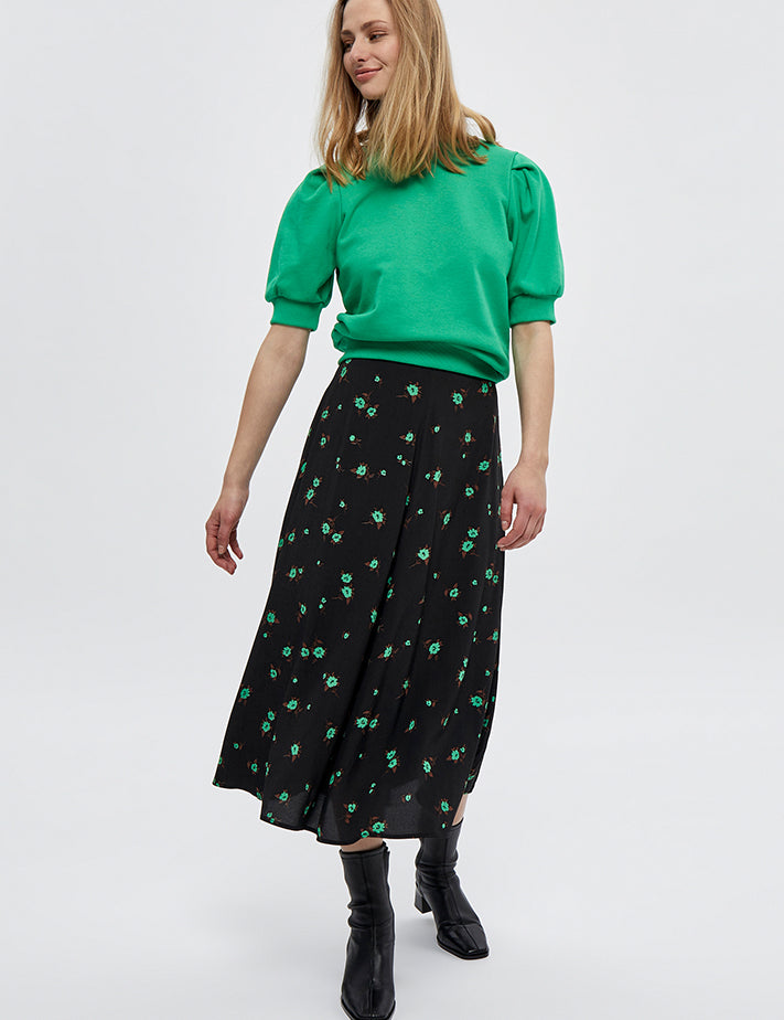 Minus MSAlexi Skirt Skirt 9368P Apple Green Flower Print