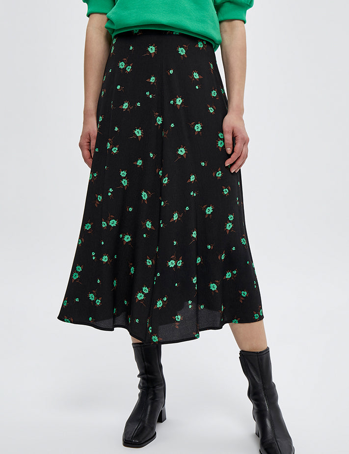 Minus MSAlexi Skirt Skirt 9368P Apple Green Flower Print