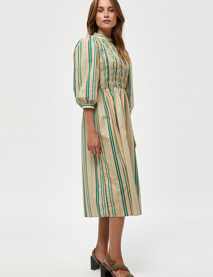 Minus MSApril Dress Dress 9382S Ivy Green Stripe