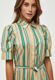 Minus MSApril Shirtdress Dress 9382S Ivy Green Stripe