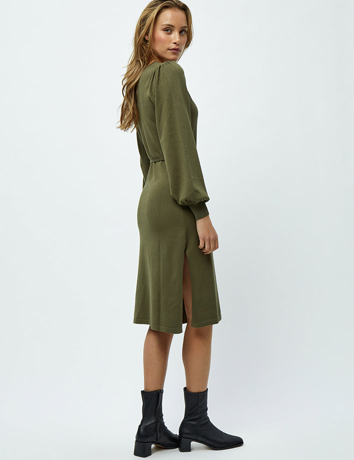 Minus MSAstrid Knit Midi Dress Dress 3797 Ivy green