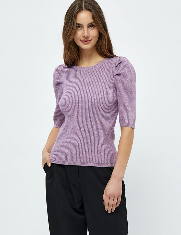 Minus MSAva Knit Tee T-Shirt 7258M Violet Melange