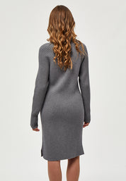 Minus MSAva Knit Turtleneck Dress Dress 112M Light Grey Melange