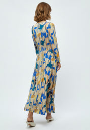 Minus MSBinna Dress Dress 9457P Royal Blue Flower Print