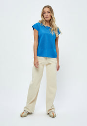 Minus MSCarlina Knit T-Shirt T-Shirt 1202L Ocean Blue Lurex