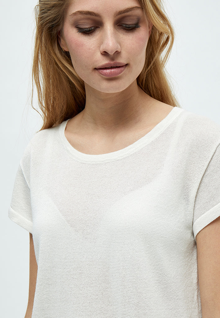 Minus MSCarlina Knit T-Shirt T-Shirt 209L Broken White Lurex