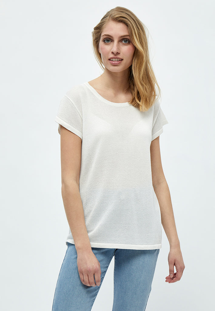 Minus MSCarlina Knit T-Shirt T-Shirt 209L Broken White Lurex