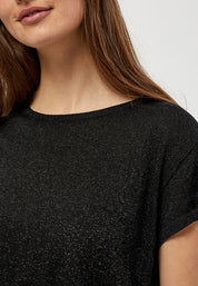 Minus MSCarlina Knit T-Shirt T-Shirt 356 Black Metallic