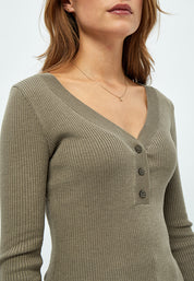 Minus MSCaysa Longsleeve Knit Pullover Pullover 4758 Mineral Gray