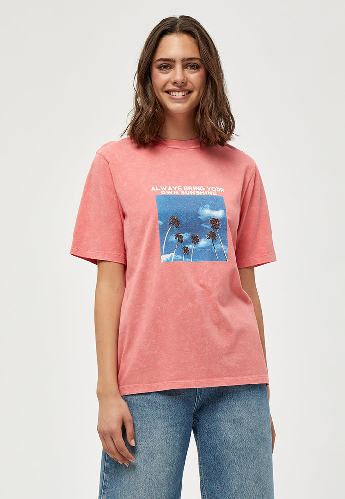 Minus MSDania Tee T-Shirt 6028 Pink Flamingo