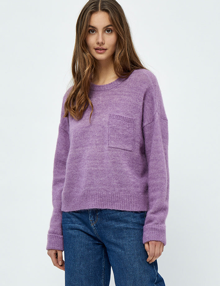 Minus MSDita Knit Pocket Pullover Pullover 823M Violet Melange
