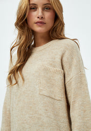 Minus MSDita Knit Pocket Pullover Pullover 9015M Sand Gray Melange